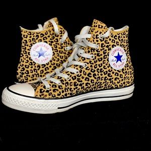 Suede Cheetah Converse High Tops